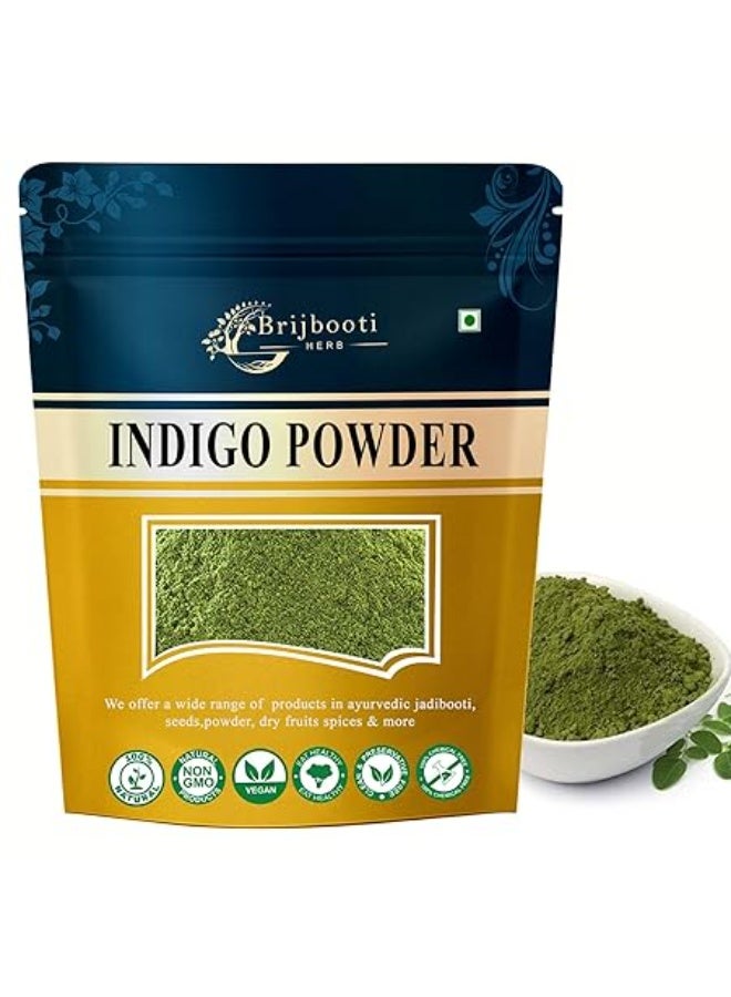 Brijbooti Organic Indigo Powder for Black Hair (200 Gr) | Herbal Indigo Powder for Natural Hair Coloring | Neela Amari, Neel Patti, Neela, Neelamari - Image 1